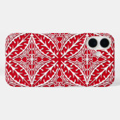 Marokkaanse tegels - donkerrood en wit Case-Mate iPhone case (Achterkant (horizontaal))