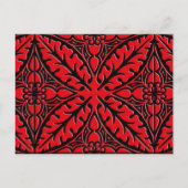 Marokkaanse tegels - donkerrood en zwart briefkaart (Voorkant)