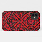 Marokkaanse tegels - donkerrood en zwart Case-Mate iPhone case (Achterkant (horizontaal))