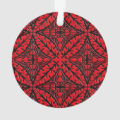 Marokkaanse tegels - donkerrood en zwart ornament (achterkant)