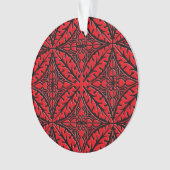 Marokkaanse tegels - donkerrood en zwart ornament (voorkant)