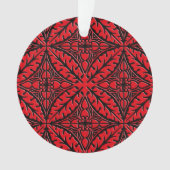 Marokkaanse tegels - donkerrood en zwart ornament (voorkant)