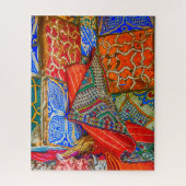 Marokkaanse Tegels en weefsels met zuidelijke kleu Legpuzzel (Verticaal)