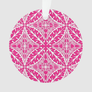 Marokkaanse tegels - fuchsia roze en wit ornament