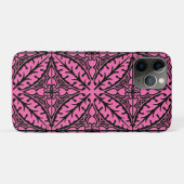 Marokkaanse tegels - fuchsia roze en zwart Case-Mate iPhone case (Achterkant (horizontaal))
