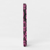Marokkaanse tegels - fuchsia roze en zwart Case-Mate iPhone case (Achterkant/links)