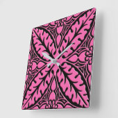 Marokkaanse tegels - fuchsia roze en zwart vierkante klok (Hoek)
