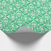 Marokkaanse tegels - groen en wit jade cadeaupapier (Hoek)