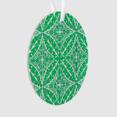 Marokkaanse tegels - groen en wit jade ornament (voorkant)
