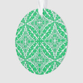 Marokkaanse tegels - groen en wit jade ornament (voorkant)