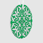 Marokkaanse tegels - groen en wit jade ornament (voorkant)