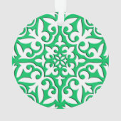 Marokkaanse tegels - groen en wit jade ornament (achterkant)