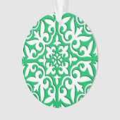 Marokkaanse tegels - groen en wit jade ornament (voorkant)