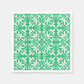 Marokkaanse tegels - groen en wit jade servet (Voorkant)