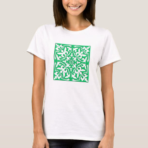Marokkaanse tegels - groen en wit jade t-shirt
