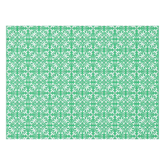 Marokkaanse tegels - groen en wit jade tafelkleed (Voorkant (Horizontaal))