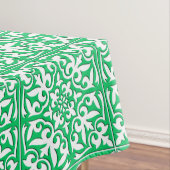 Marokkaanse tegels - groen en wit jade tafelkleed (Voorbeeld)