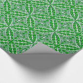 Marokkaanse tegels - groene en witte smaragdvis cadeaupapier (Hoek)