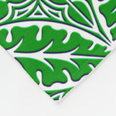 Marokkaanse tegels - groene en witte smaragdvis fleece deken (Hoek)
