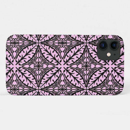 Marokkaanse tegels - ijsroze en zwart Case-Mate iPhone case (Achterkant (horizontaal))