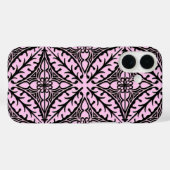 Marokkaanse tegels - ijsroze en zwart Case-Mate iPhone case (Achterkant (horizontaal))