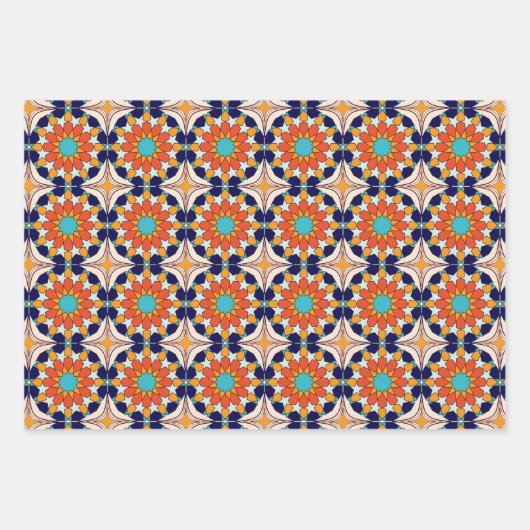 Marokkaanse tegels inpakpapier vel (Voorkant)