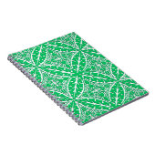 Marokkaanse tegels - jade groen en wit notitieboek (Rechterzijde)