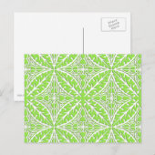 Marokkaanse tegels - kalkgroen en wit briefkaart (Voorkant / Achterkant)