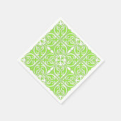 Marokkaanse tegels - kalkgroen en wit servetten (Hoek)