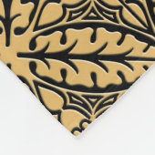 Marokkaanse tegels - kamelan en zwart fleece deken (Hoek)