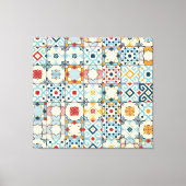Marokkaanse tegels, kleurrijk naadloos patroon. canvas afdruk (Voorkant)