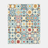 Marokkaanse tegels, kleurrijk naadloos patroon. fleece deken (Voorkant)