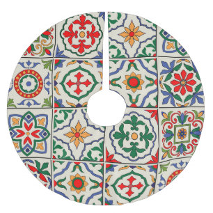 Marokkaanse Tegels: kleurrijk naadloos patroon. Kerstboom Rok