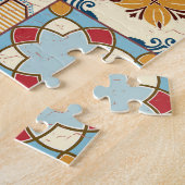 Marokkaanse tegels, kleurrijk naadloos patroon. legpuzzel (Zijkant)