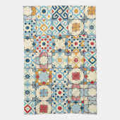 Marokkaanse tegels, kleurrijk naadloos patroon. theedoek (Verticaal)