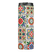 Marokkaanse Tegels: kleurrijk naadloos patroon. Thermosbeker (Achterkant)