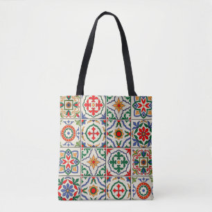 Marokkaanse Tegels: kleurrijk naadloos patroon. Tote Bag