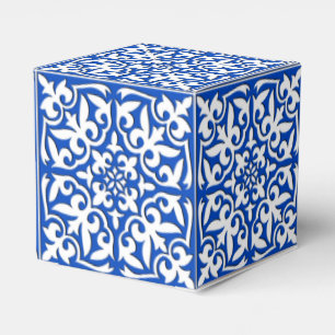 Marokkaanse tegels - kobalt blauw en wit bedankdoosjes