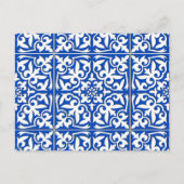 Marokkaanse tegels - kobalt blauw en wit briefkaart (Voorkant)