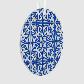 Marokkaanse tegels - kobalt blauw en wit ornament (voorkant)