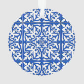 Marokkaanse tegels - kobalt blauw en wit ornament (achterkant)