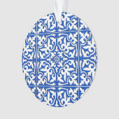 Marokkaanse tegels - kobalt blauw en wit ornament (voorkant)