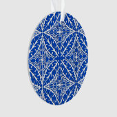 Marokkaanse tegels - kobalt blauw en wit ornament (voorkant)