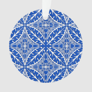 Marokkaanse tegels - kobalt blauw en wit ornament