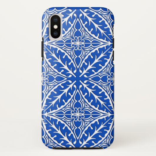 Marokkaanse tegels - kobaltblauw en wit Case-Mate iPhone case (Achterkant)