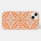 Marokkaanse tegels - koraal oranje en wit Case-Mate iPhone case (Achterkant (horizontaal))