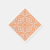 Marokkaanse tegels - koraal oranje en wit servetten (Hoek)