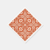 Marokkaanse tegels - koraal sinaasappel en perzik servetten (Hoek)