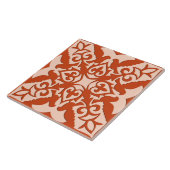 Marokkaanse tegels - koraal sinaasappel en perzik tegeltje (Zijkant)