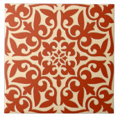 Marokkaanse tegels - koraal sinaasappel en perzik tegeltje (Voorkant)